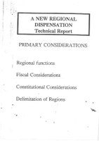 A New Regional Dispensation: Technical Report