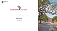 Presentation: Sub-national governance and the plight of people working in public spaces | by Janelle Mangwanda