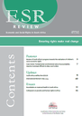 2015 first issue of ESR Review now available! 2015 first issue of ESR Review now available!