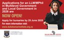 [Call for Applications] LLM/MPhil in Multilevel Government & Local Government - 2026 intake