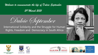 Recording: Webinar to commemorate the life of Dulcie September