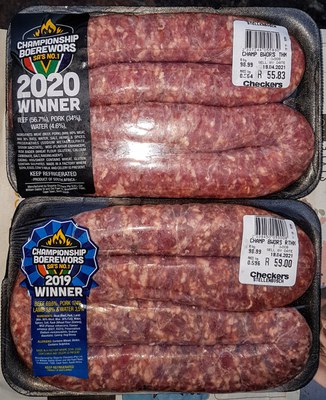 Checkers Championship Boerewors packaging