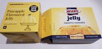 Pineapple flavoured jelly